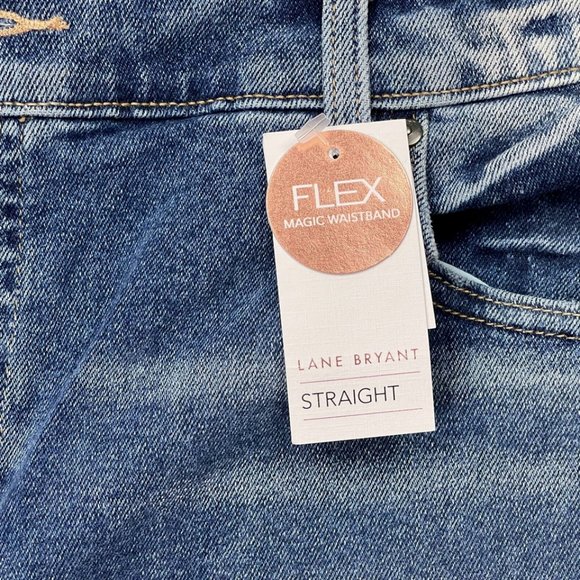 Lane Bryant High Rise Straight Crop Jeans Women 16 or 18 NWT $80 Magic Waistband - Picture 8 of 12
